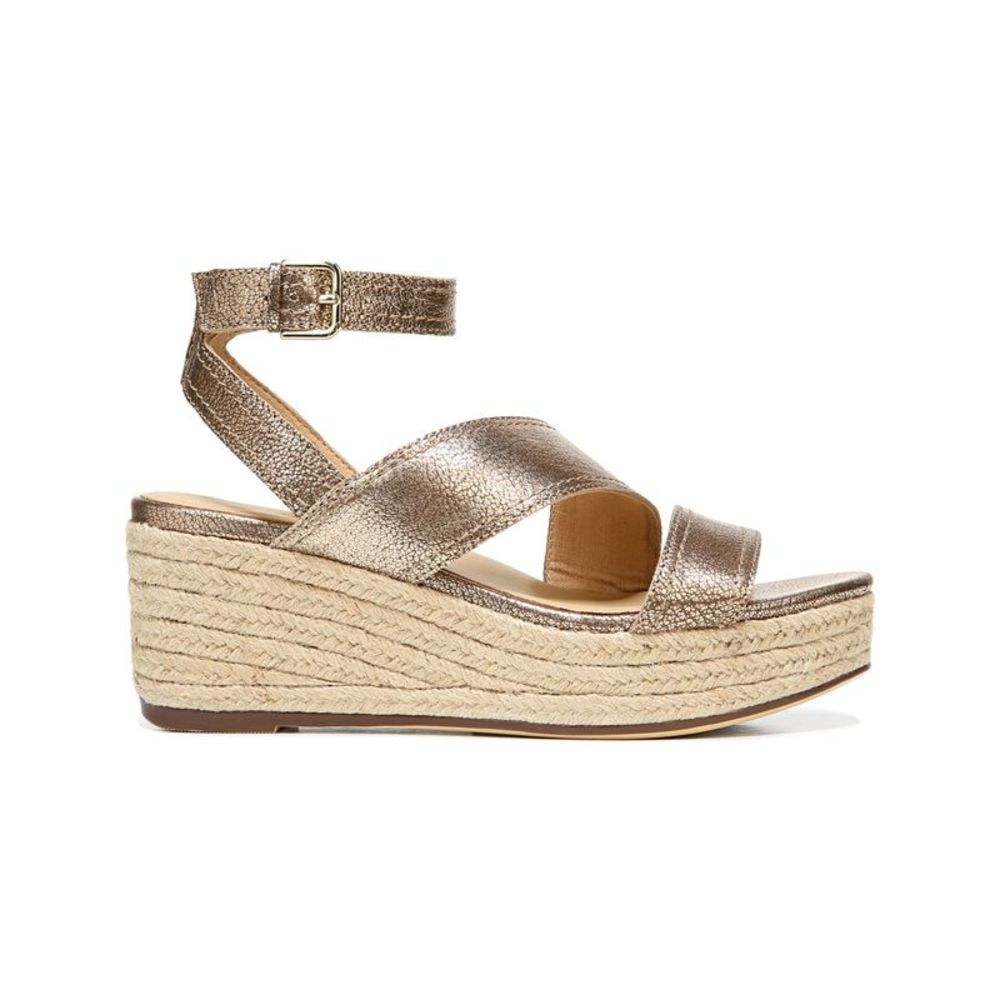 NATURALIZER Womens Pink Jute Woven Ursa Round Toe Wedge Espadrille Shoes 9 W
